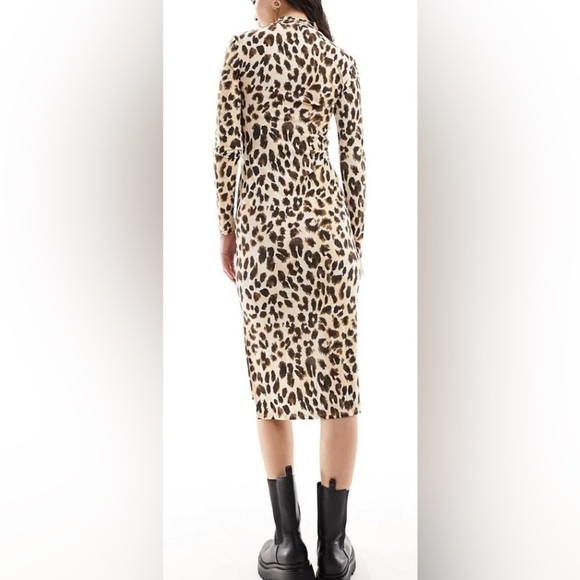 Vila Roll Neck Side Split Maxi Jersey Dress - Picture 3 of 4